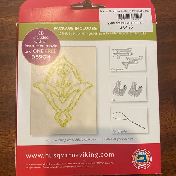 Husqvarna Viking Yarn Couching Feet Set - Picture 2 of 2